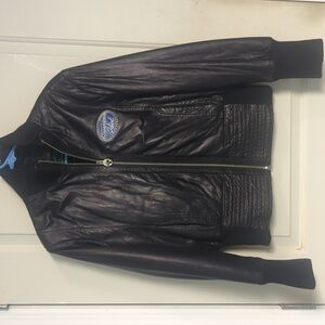 AMERICAN IDOL Leather Bomber MICKEY MOUSE Jacket XL